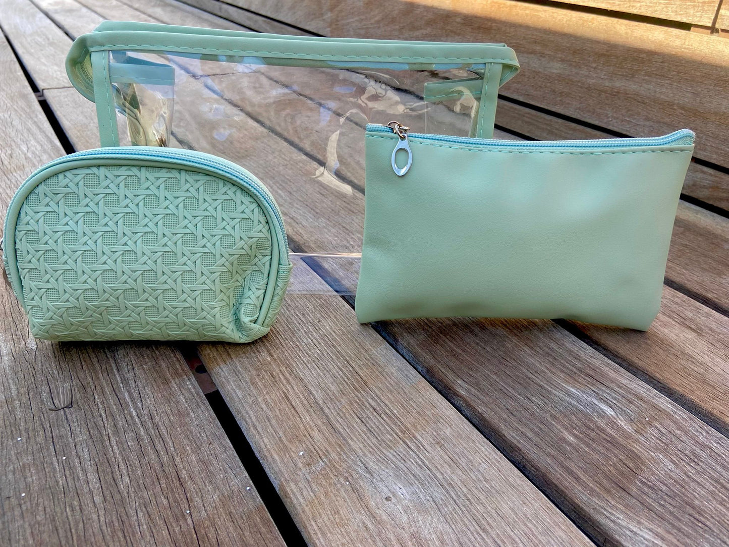 Set de neceseres verde menta