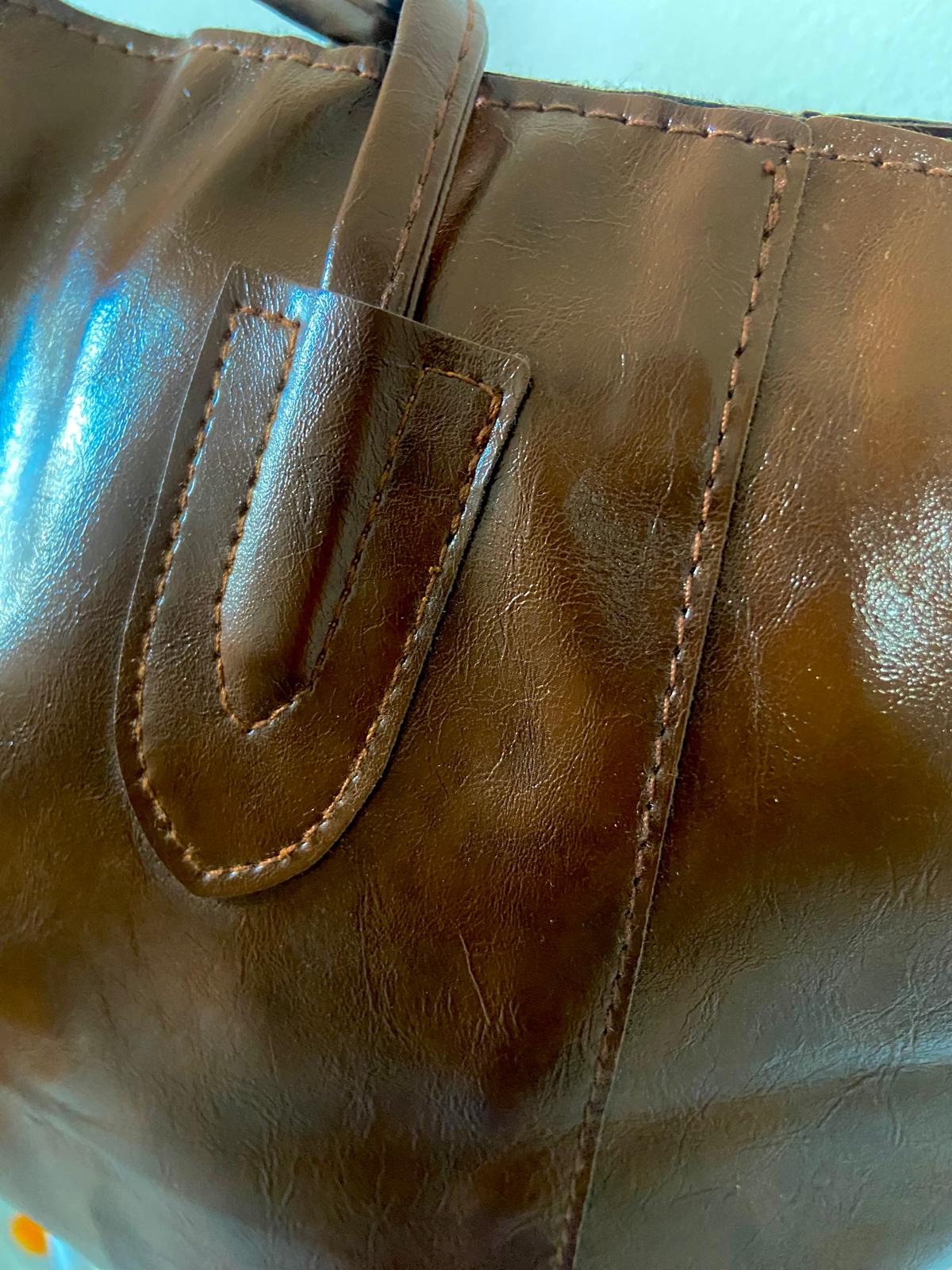 Cartera shopper marrón